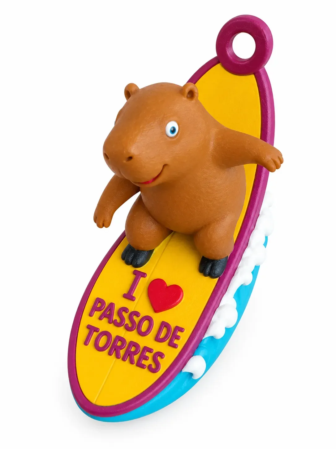 Capivara Surfista com frase personalizada