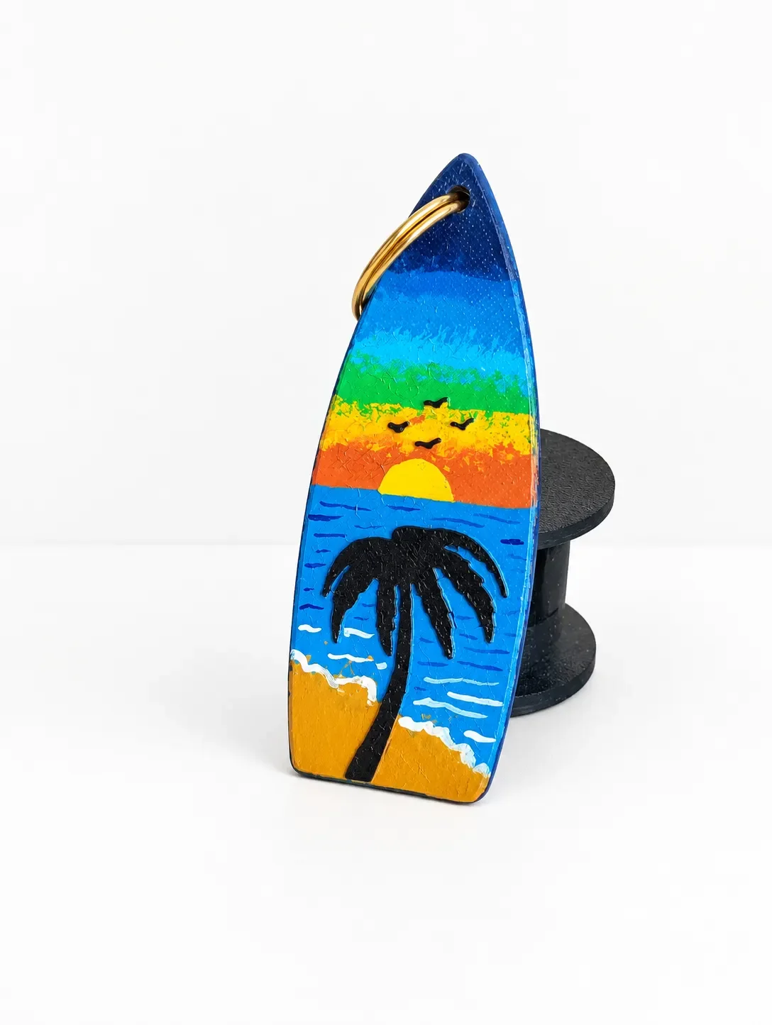 Chaveiro Prancha de Surfe pintado a mão
