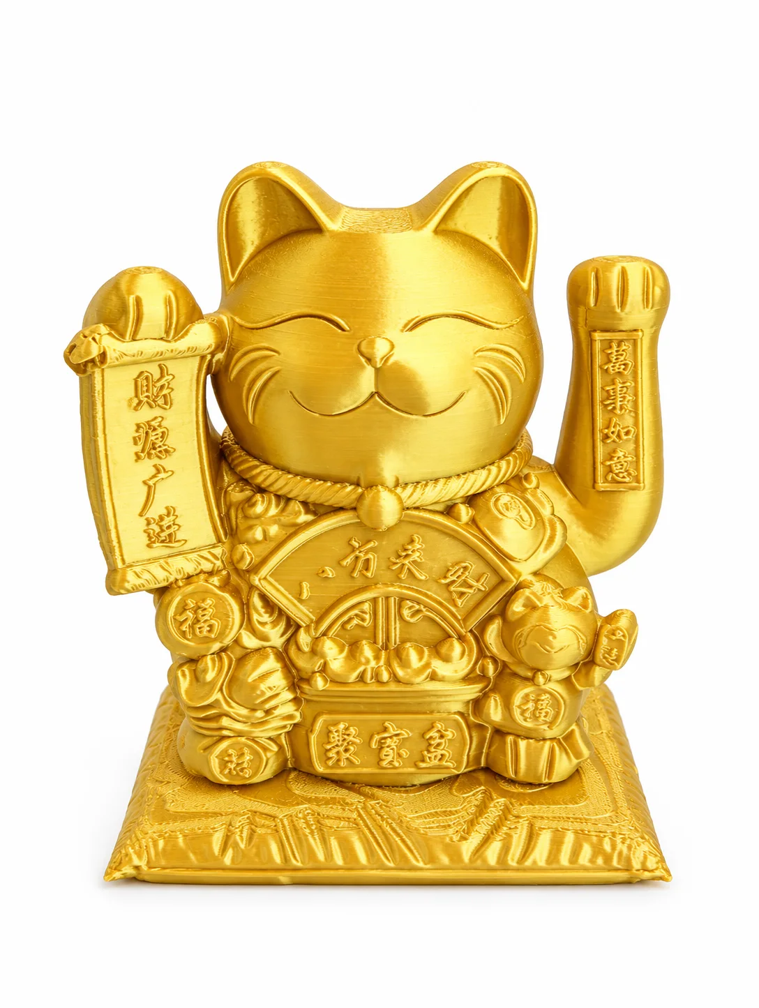 Gato da Sorte Japonês da Fortuna e Abundância – Decoração em PLA (10,5 cm)